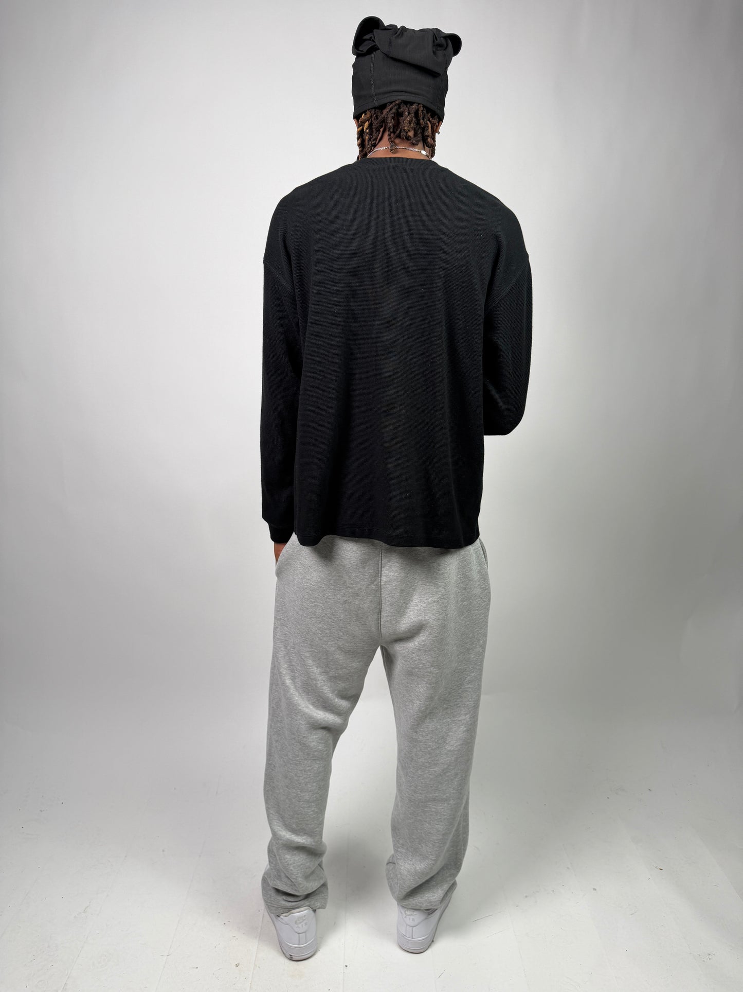 "Nineteen" Cursive Black Thermal Longsleeve