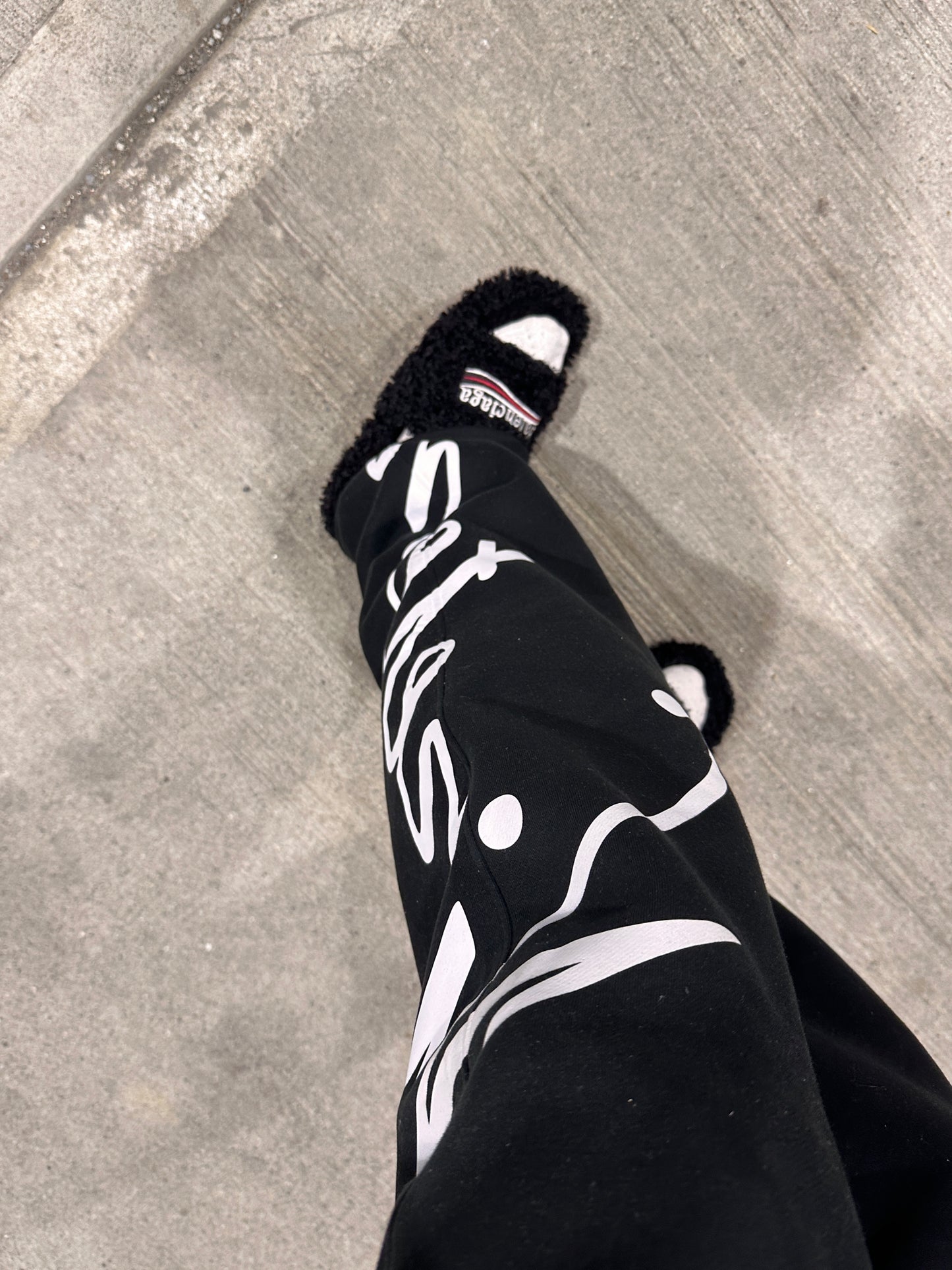 "Nineteen" Side Print Cursive Sweatpants