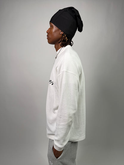 "Nineteen" Cursive White Thermal Longsleeve
