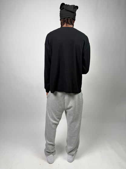 "Nineteen" Cursive Black Thermal Longsleeve