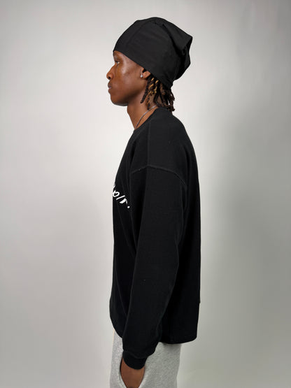 "Nineteen" Cursive Black Thermal Longsleeve