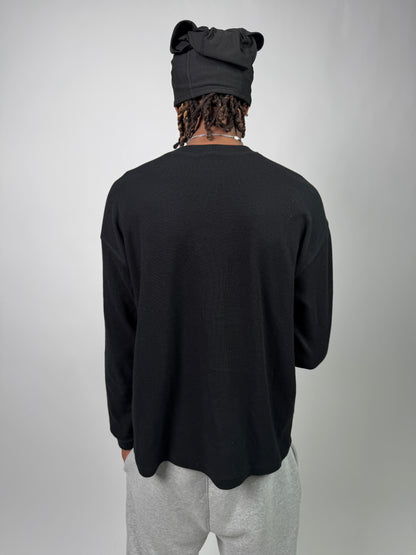 "Nineteen" Cursive Black Thermal Longsleeve
