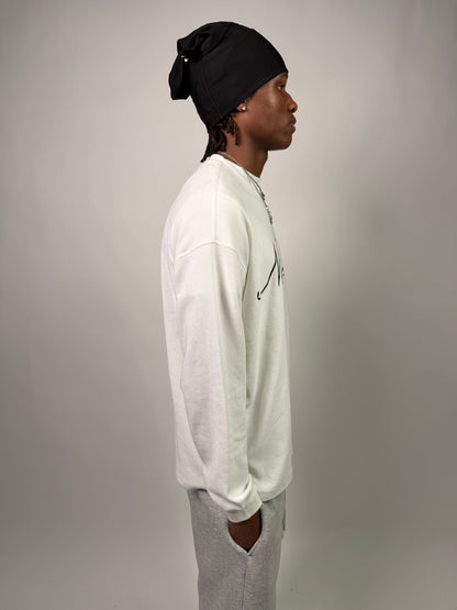 "Nineteen" Cursive White Thermal Longsleeve