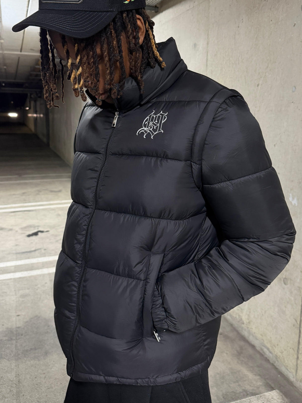 Black 19 core 6 in 1 puffer jacket (V2)